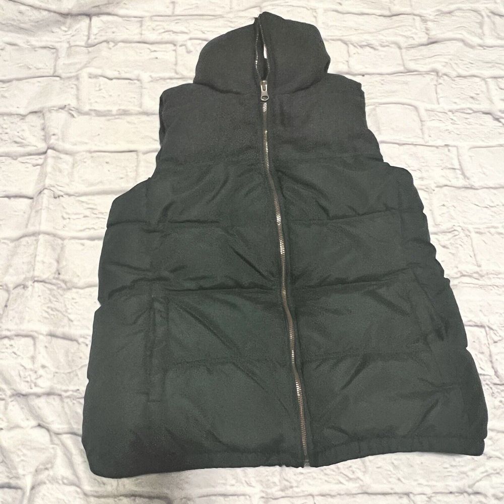 Old Navy Dark Green Puffer Vest Quilted Sleeveless Winter Jacket Medium‎